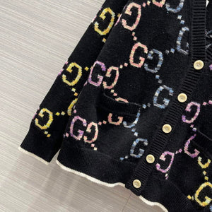 Gucci 692696 Women's Reversible GG wool jacquard cardigan G66854 - S - View 5