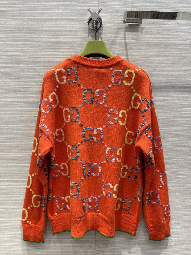 Gucci 692696 Women's Reversible GG wool jacquard cardigan G66855