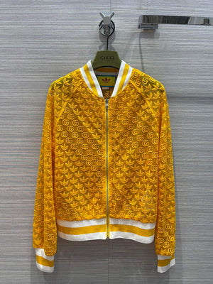 Gucci 693450 adidas x Gucci GG tulle Jacket for women yellow - S - View 1