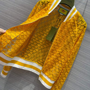 Gucci 693450 adidas x Gucci GG tulle Jacket for women yellow - S - View 7