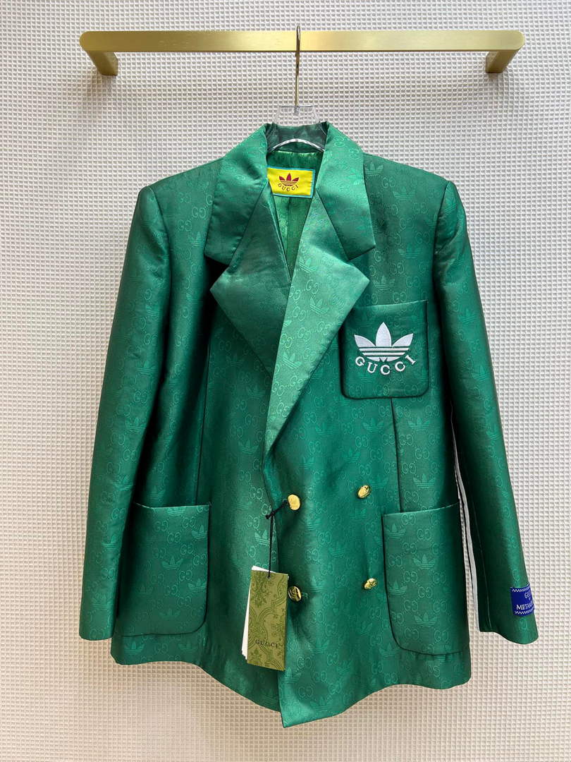 Gucci 693451 adidas x Gucci GG Jacket for women green - S - View 1