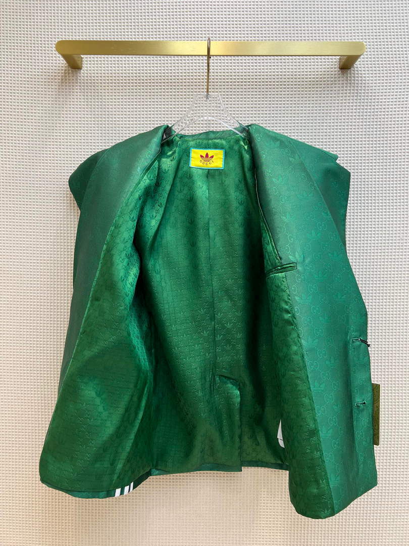 Gucci 693451 adidas x Gucci GG Jacket for women green - S - View 8