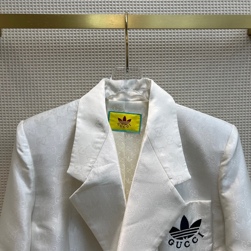 Gucci 693451 adidas x Gucci GG Jacket for women white
