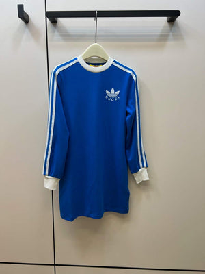 Gucci 693537 adidas x Gucci T-shirt dress for women blue - S - View 1