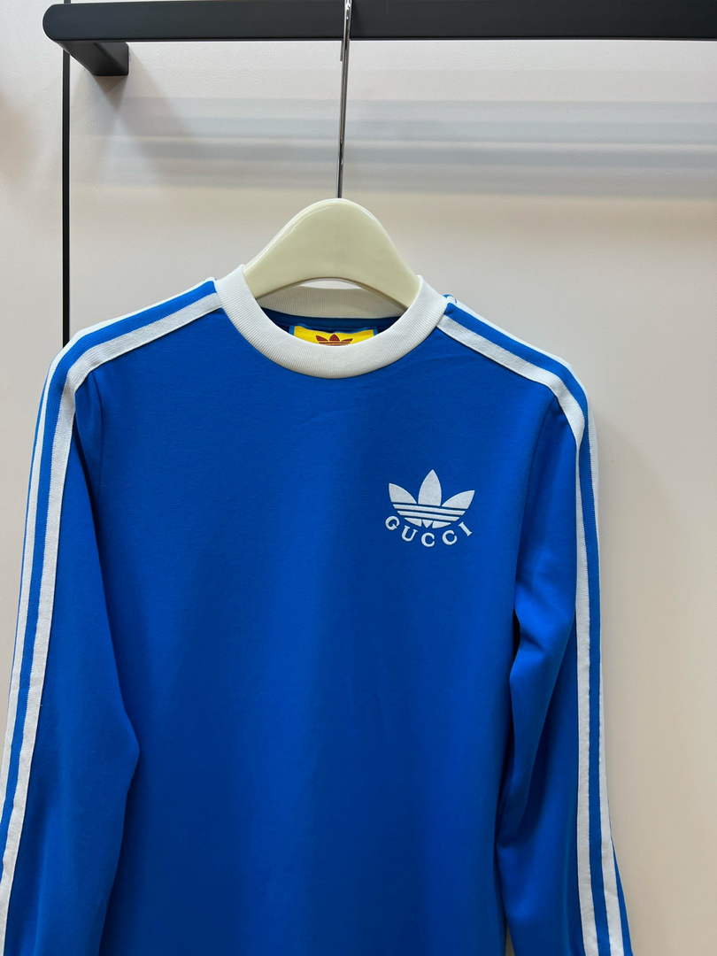 Gucci 693537 adidas x Gucci T-shirt dress for women blue
