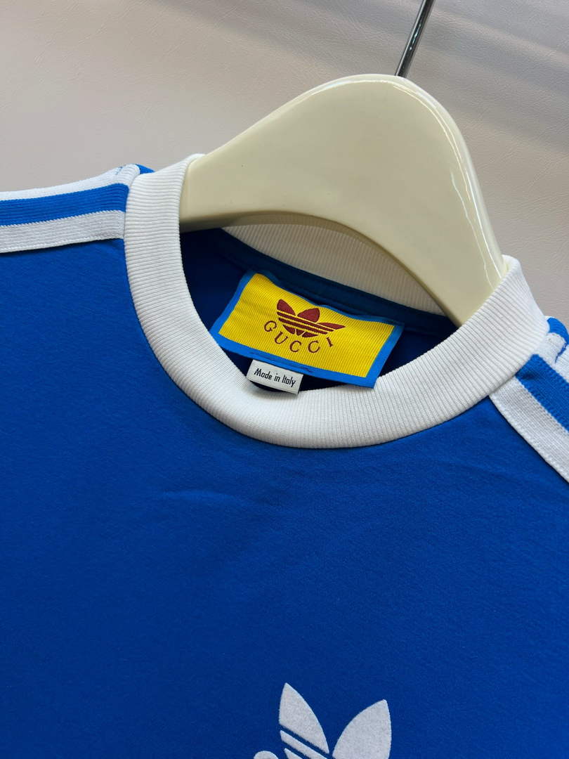 Gucci 693537 adidas x Gucci T-shirt dress for women blue