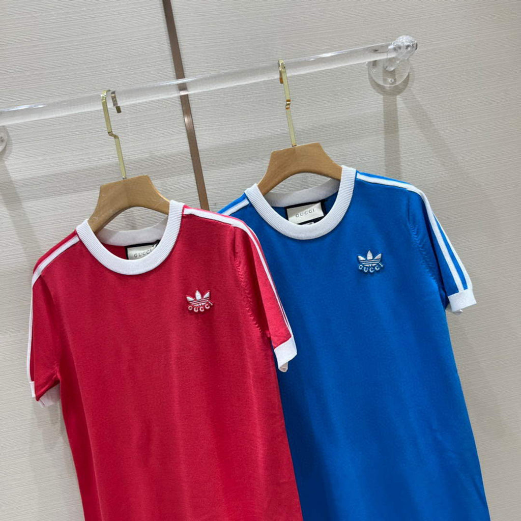 Gucci 693537 adidas x Gucci T-shirt dress for women Red