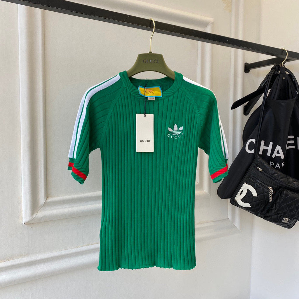 Gucci 693638 adidas x Gucci cropped T-shirt for women green