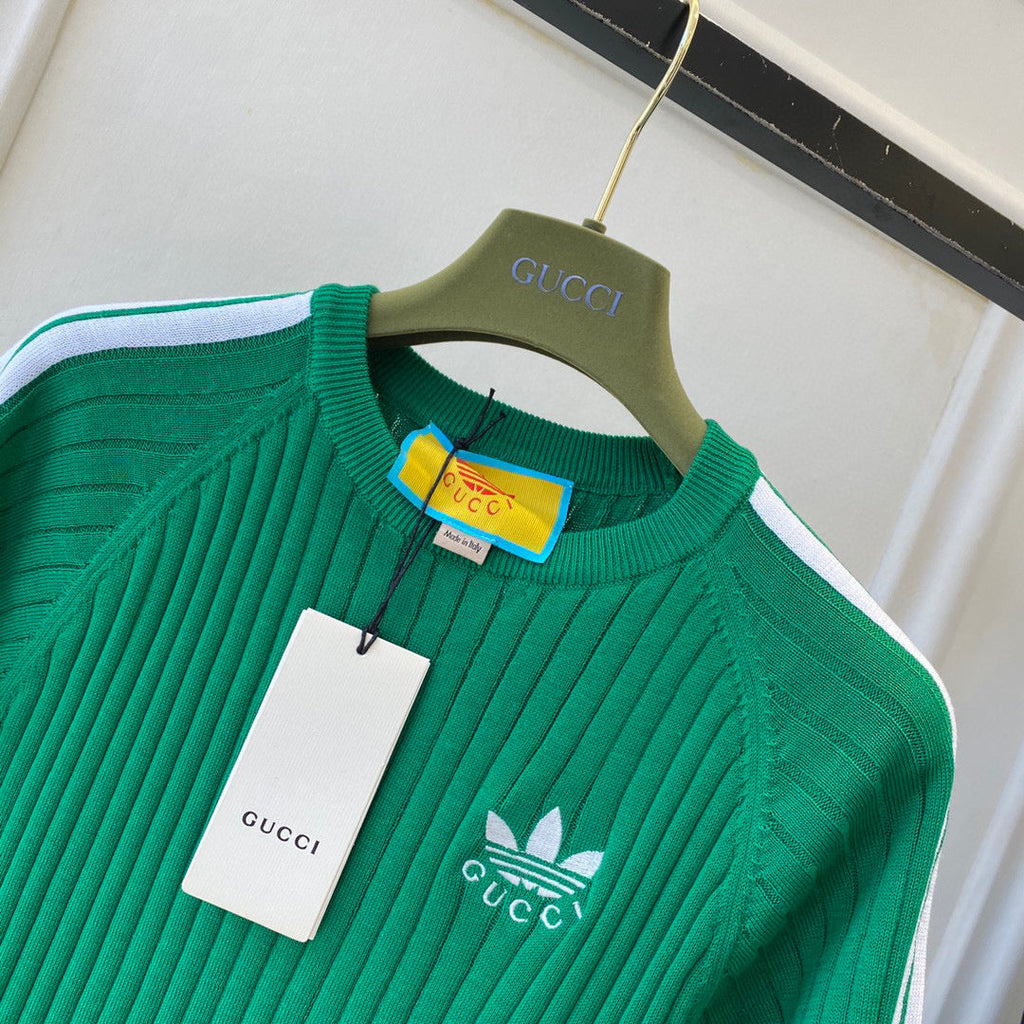 Gucci 693638 adidas x Gucci cropped T-shirt for women green