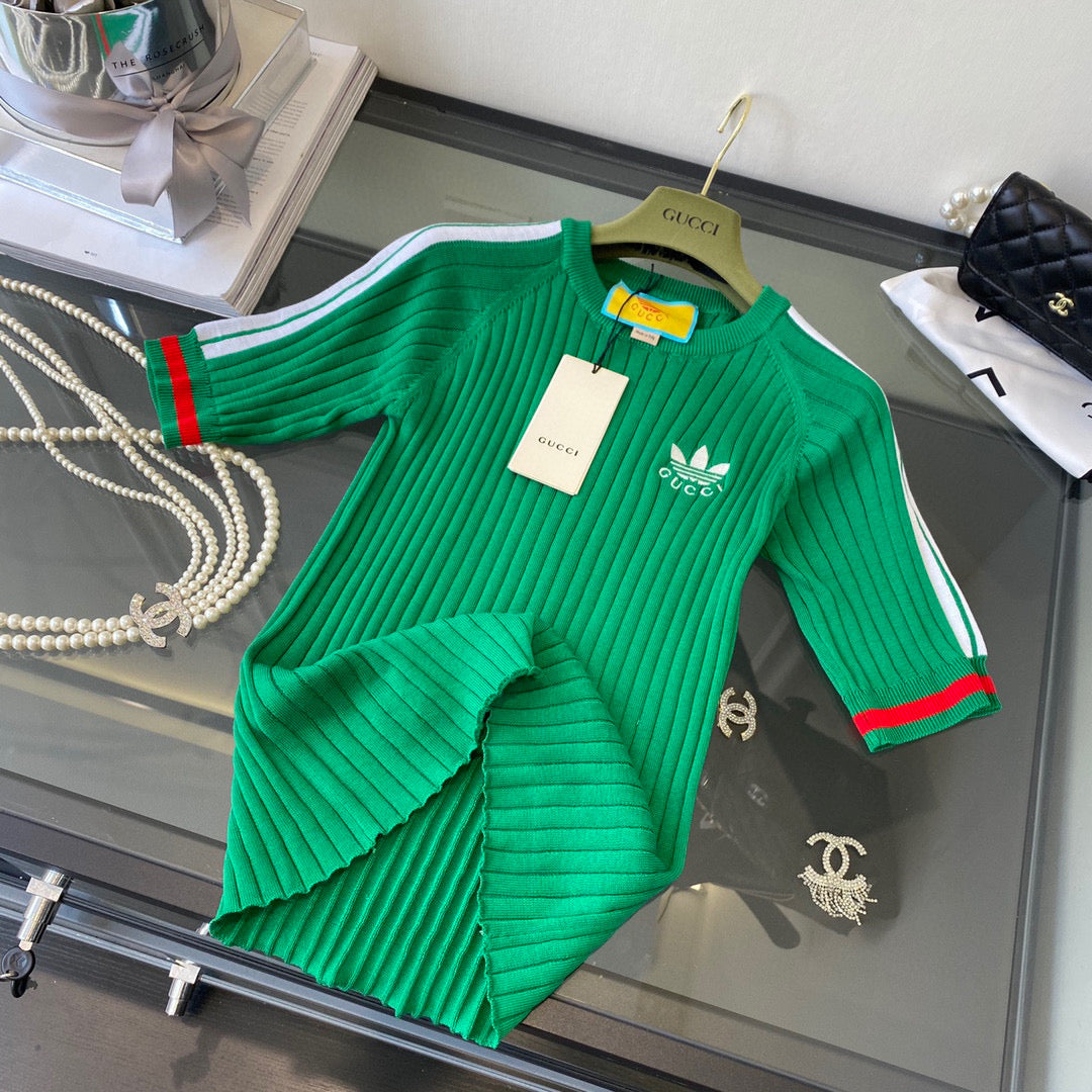 Gucci 693638 adidas x Gucci cropped T-shirt for women green - S - View 7