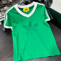 Gucci 693640 X adidas x Gucci cropped T-shirt for women Green - S - View 1