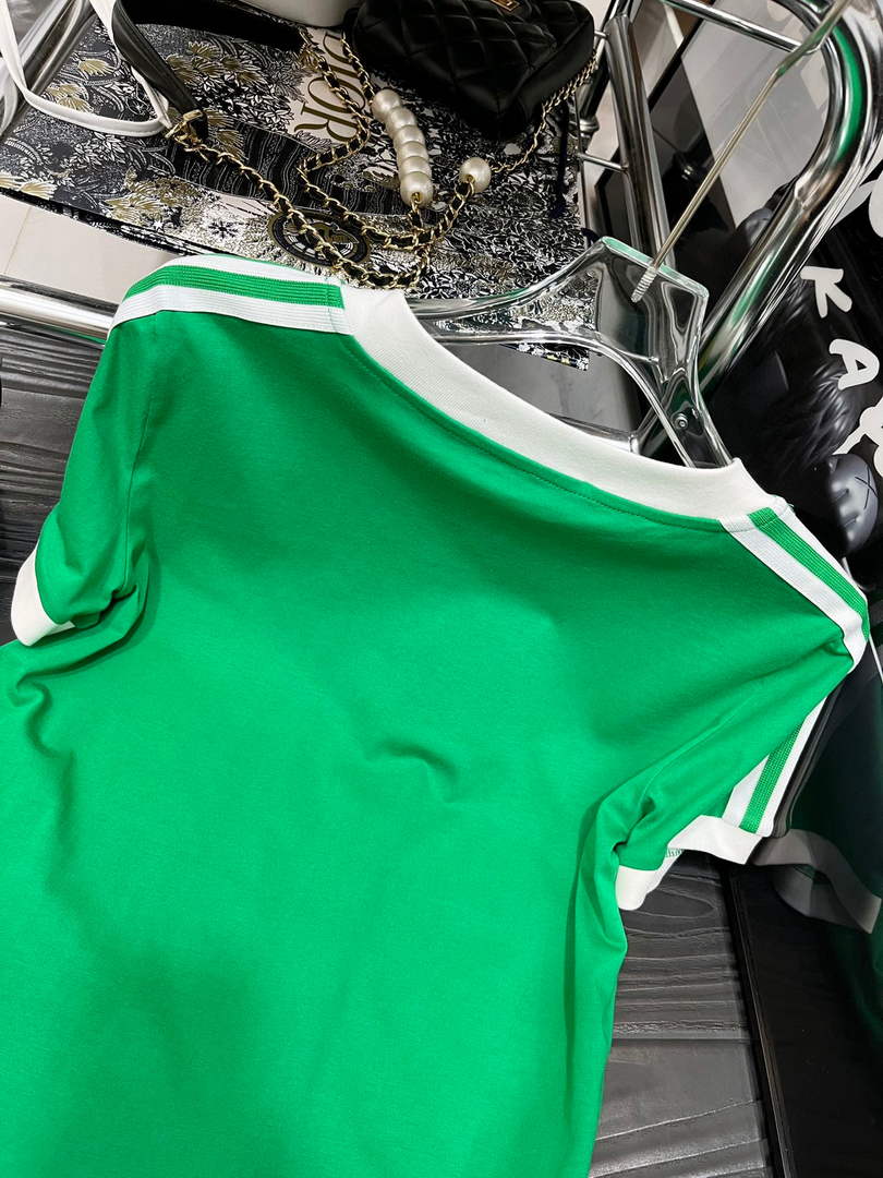 Gucci 693640 X adidas x Gucci cropped T-shirt for women Green
