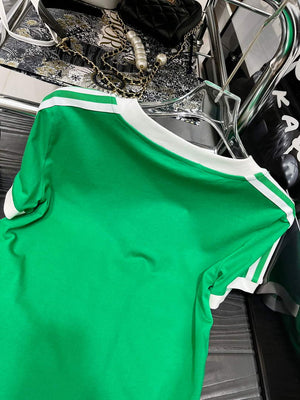 Gucci 693640 X adidas x Gucci cropped T-shirt for women Green - S - View 6