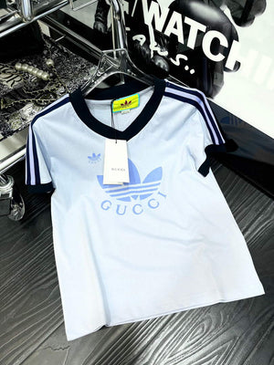 Gucci 693640 adidas x Gucci cropped T-shirt for women white - S - View 1