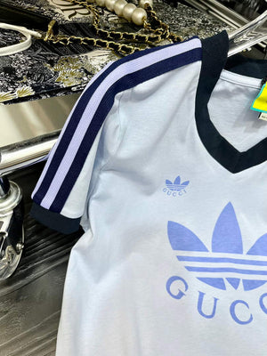Gucci 693640 adidas x Gucci cropped T-shirt for women white - S - View 3