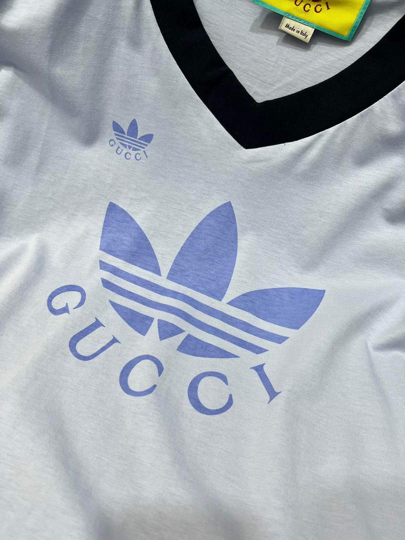 Gucci 693640 adidas x Gucci cropped T-shirt for women white