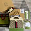 Gucci 693724 Ophidia Small Tote With Web White