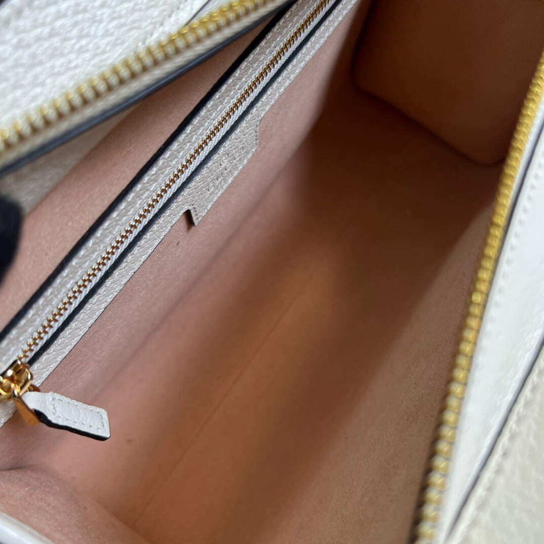 Gucci 693724 Ophidia Small Tote With Web White