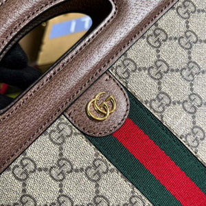 Gucci 693724 Ophidia Small Tote With Web Brown - Default Title - View 5