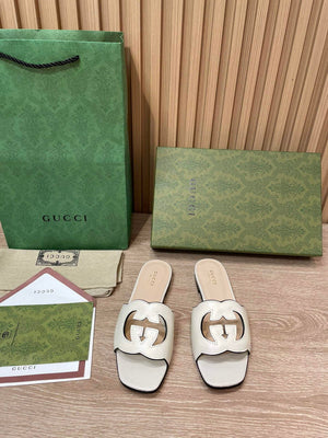 Gucci 694451 Women's Interlocking G cut-out slide sandal G66754 - 34 - View 1