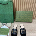 Gucci 694451 Women's Interlocking G cut-out slide sandal G66755 - 34 - View 1