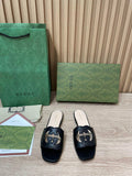 Gucci 694451 Women's Interlocking G cut-out slide sandal G66755