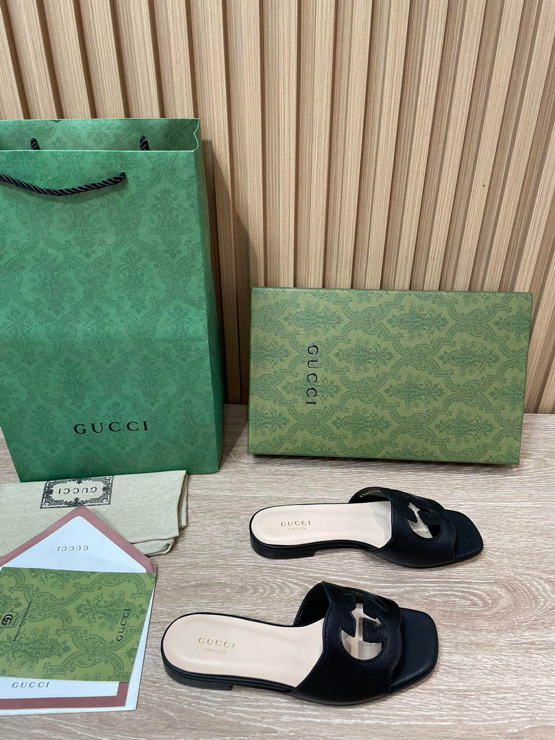 Gucci 694451 Women's Interlocking G cut-out slide sandal G66755 - 34 - View 3