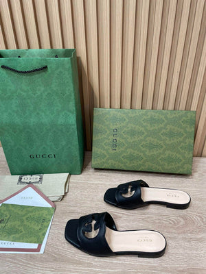 Gucci 694451 Women's Interlocking G cut-out slide sandal G66755 - 34 - View 5