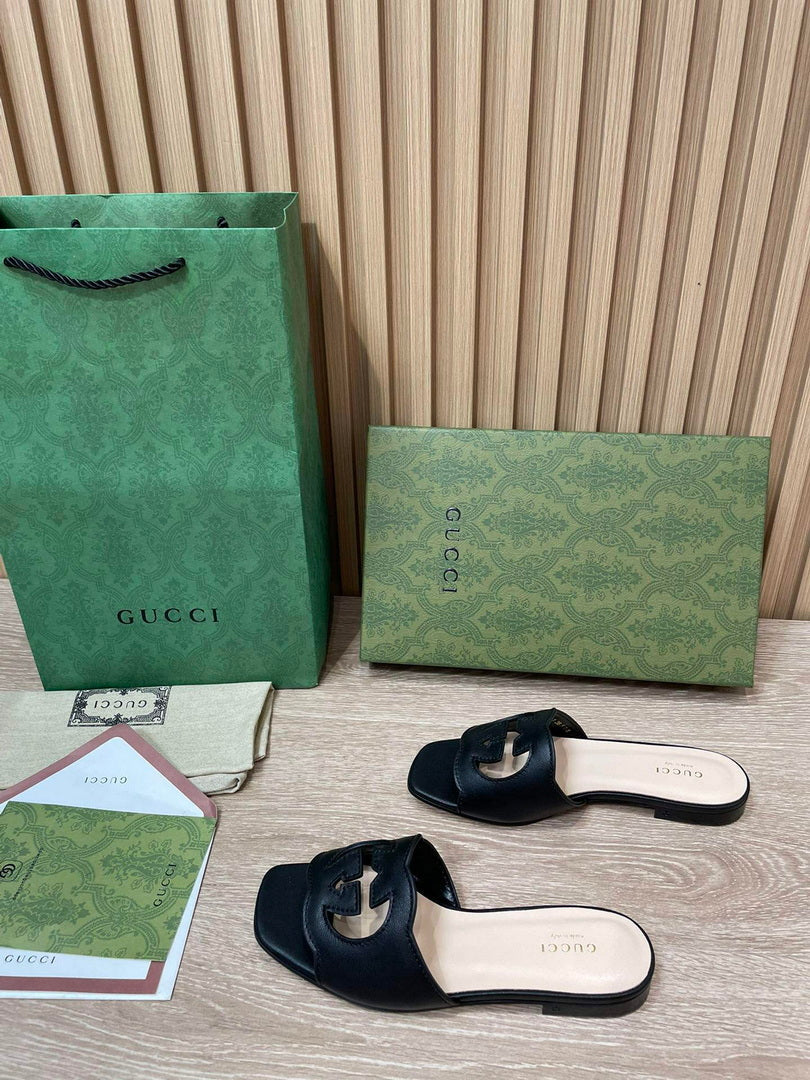 Gucci 694451 Women's Interlocking G cut-out slide sandal G66755 - 34 - View 5