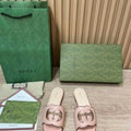 Gucci 694451 Women's Interlocking G cut-out slide sandal G66757 - 34 - View 1