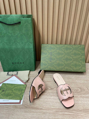 Gucci 694451 Women's Interlocking G cut-out slide sandal G66757 - 34 - View 6