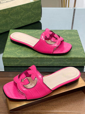 Gucci 694451 Women's Interlocking G cut-out slide sandal G66761 - 34 - View 5
