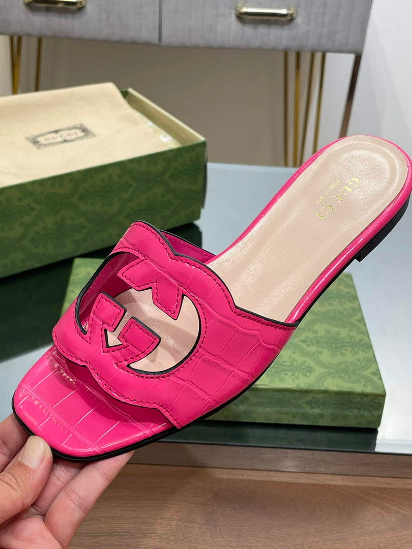 Gucci 694451 Women's Interlocking G cut-out slide sandal G66761 - 34 - View 6