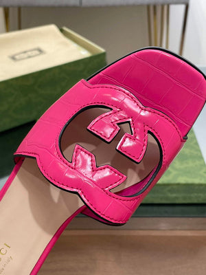 Gucci 694451 Women's Interlocking G cut-out slide sandal G66761 - 34 - View 8