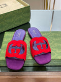 Gucci 694451 Women's Interlocking G cut-out slide sandal G66763
