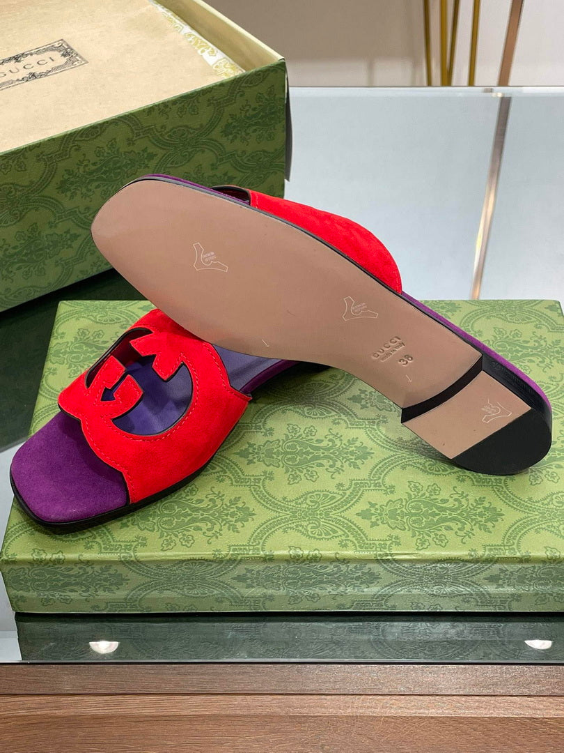 Gucci 694451 Women's Interlocking G cut-out slide sandal G66763 - 34 - View 4