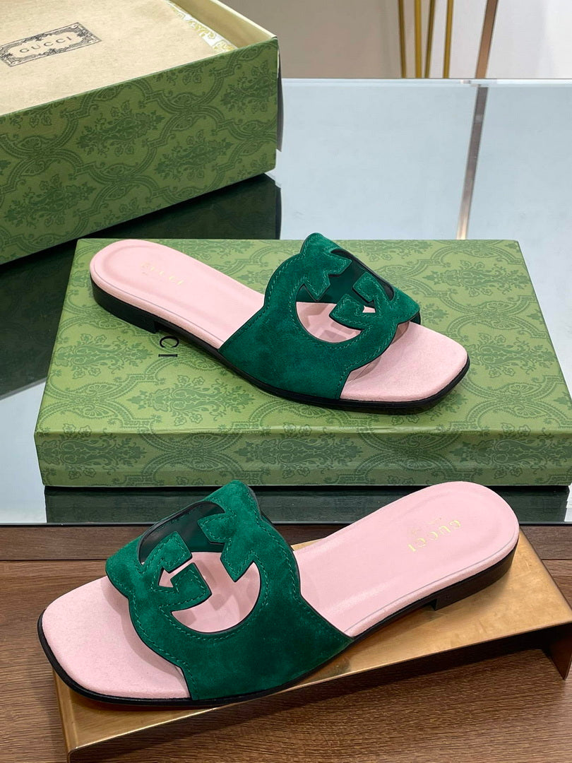 Gucci 694451 Women's Interlocking G cut-out slide sandal G66764 - 34 - View 5