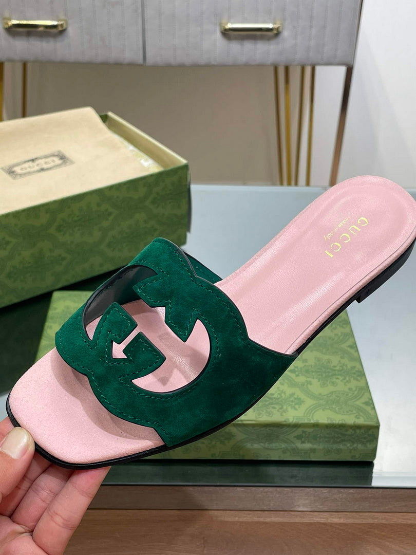 Gucci 694451 Women's Interlocking G cut-out slide sandal G66764 - 34 - View 6