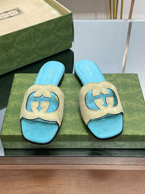 Gucci 694451 Women's Interlocking G cut-out slide sandal G66765 - 34 - View 1