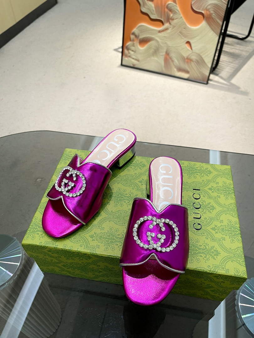 Gucci 695202 Women's Double G Slide Sandal G56239 - 35 - View 1