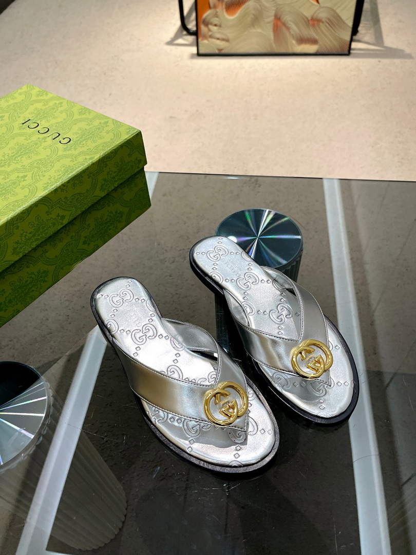 Gucci 695203 Men Women's Flip Flops Sandal G56250 - 35 - View 6
