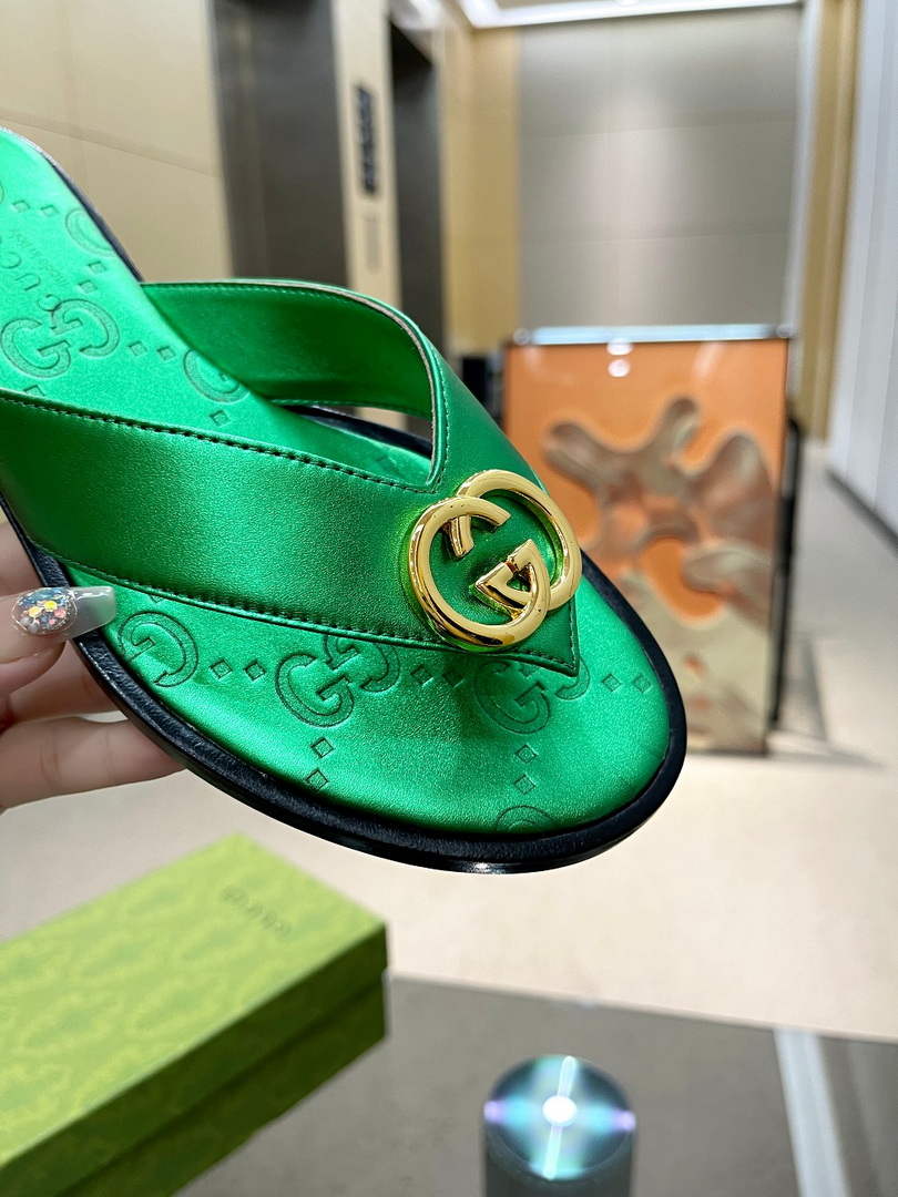 Gucci 695203 Men Women's Flip Flops Sandal G56251 - 35 - View 6