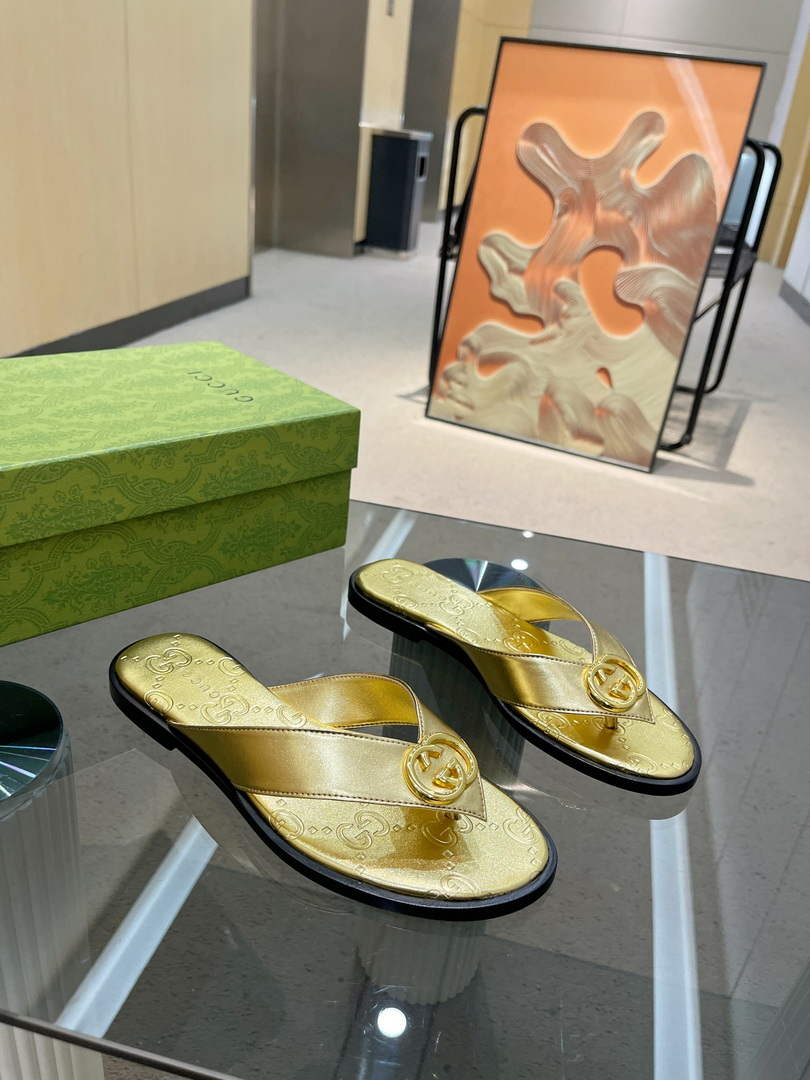 Gucci 695203 Men Women's Flip Flops Sandal G56254 - 35 - View 9