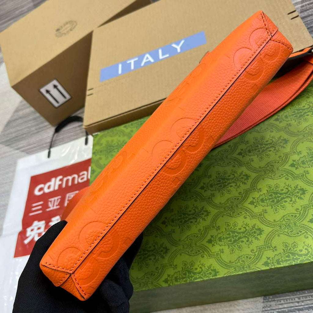 Gucci 696009 Jumbo GG Medium Messenger Bag Orange