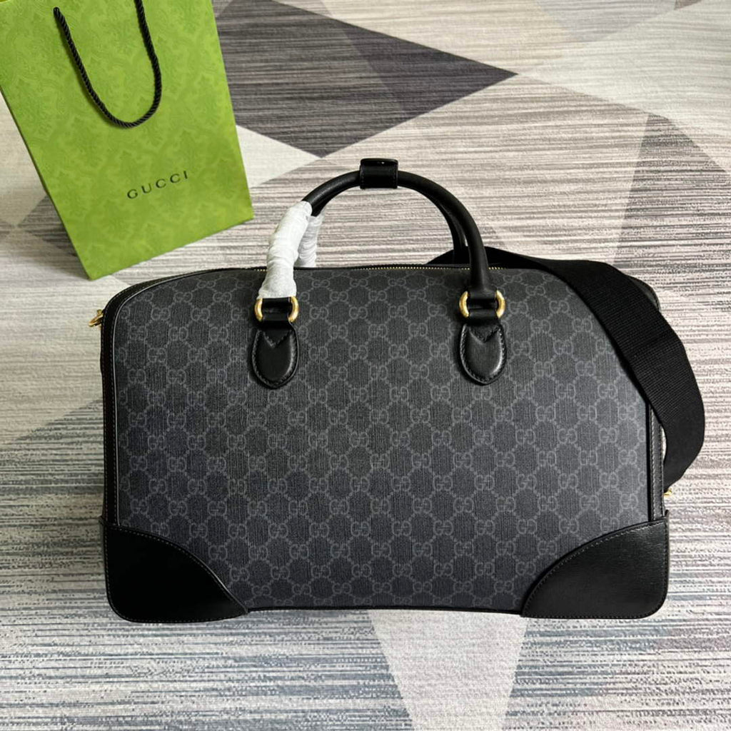 Gucci 696015 Large duffle bag with Interlocking G Black