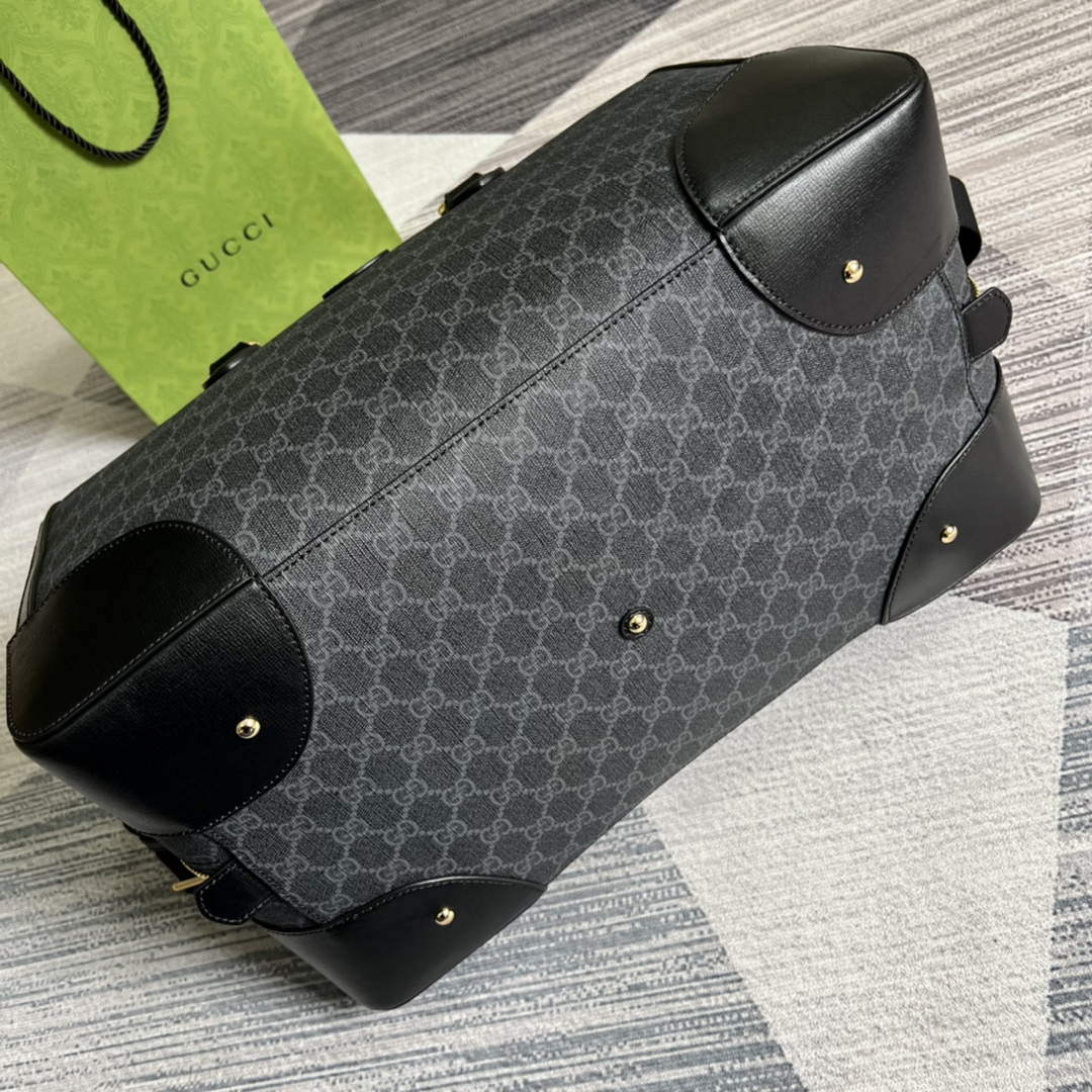 Gucci 696015 Large duffle bag with Interlocking G Black - Default Title - View 7