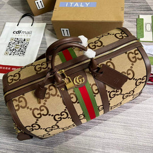 Gucci 696039 Jumbo GG Large Duffle Bag Brown - Default Title - View 4