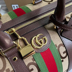 Gucci 696039 Jumbo GG Large Duffle Bag Brown - Default Title - View 5