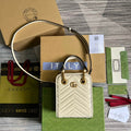 Gucci 696123 GG Marmont Matelass¨¦ Mini Bag White