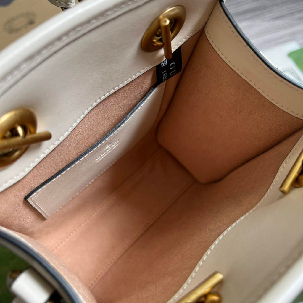 Gucci 696123 GG Marmont Matelass¨¦ Mini Bag White